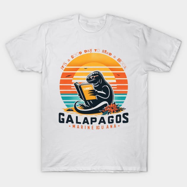 It's a good day to read a book. Marine iguana of galapagos  islands T-Shirt by TRACHLUIM